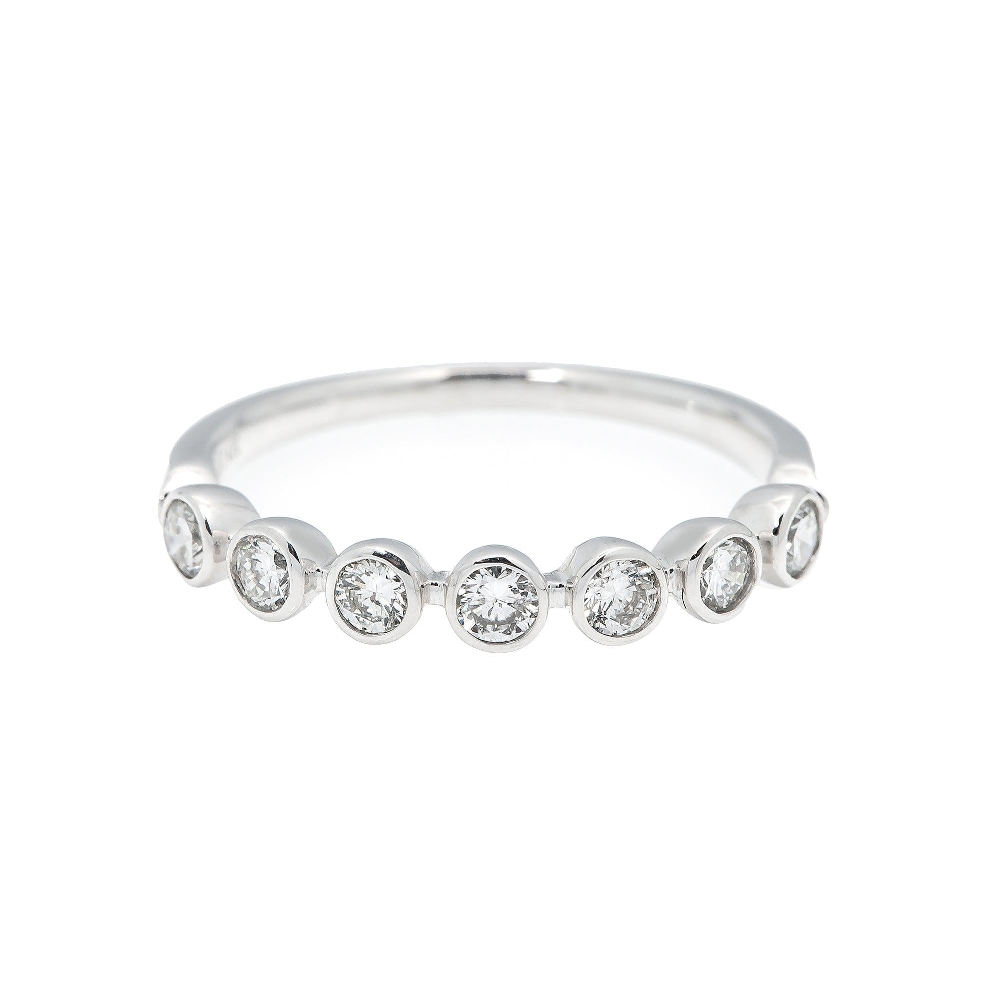 14K WHITE GOLD DIAMOND BAND WITH 0.80 CT DIAMONDS