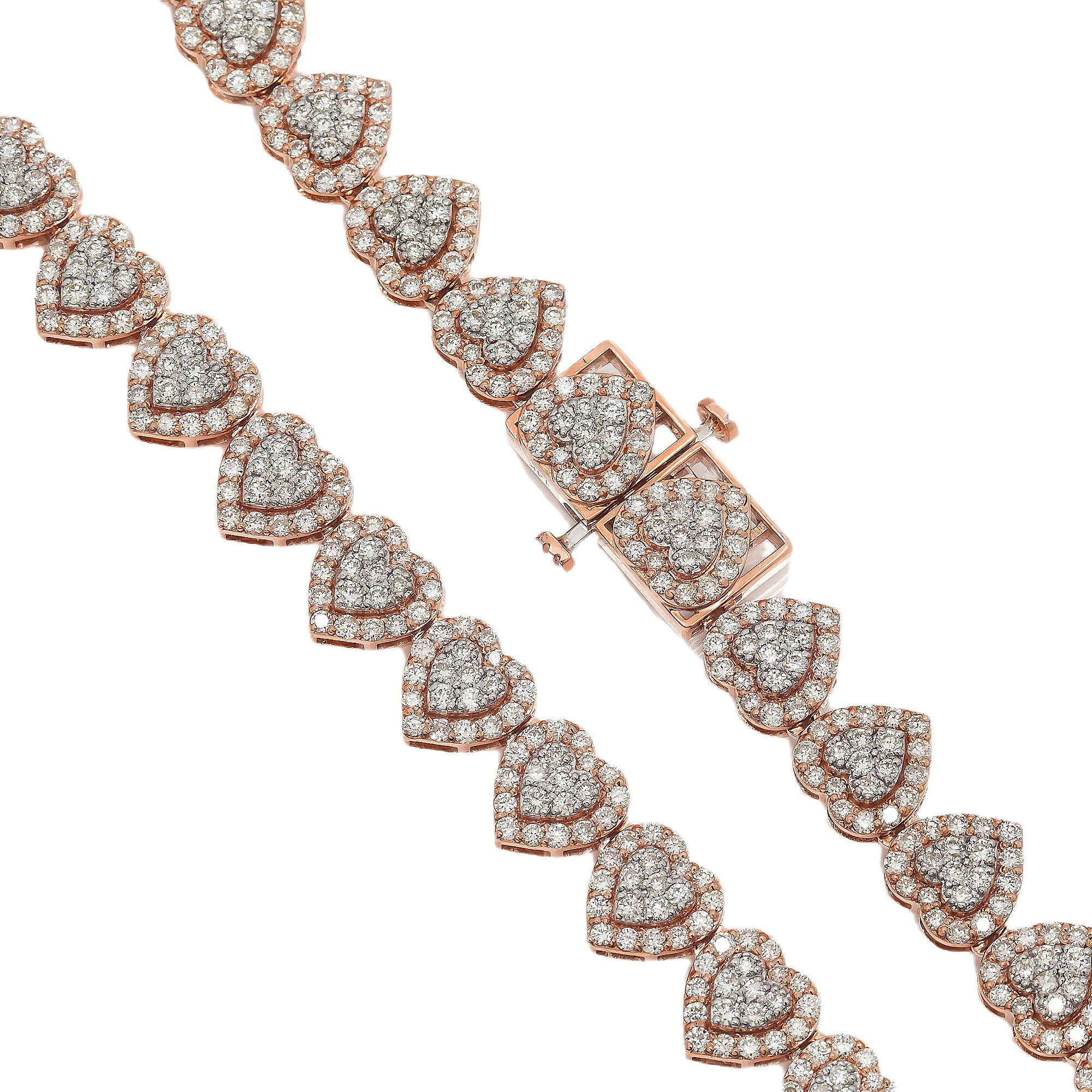 14K GOLD DIAMOND HEART NECKLACE 18.20CT