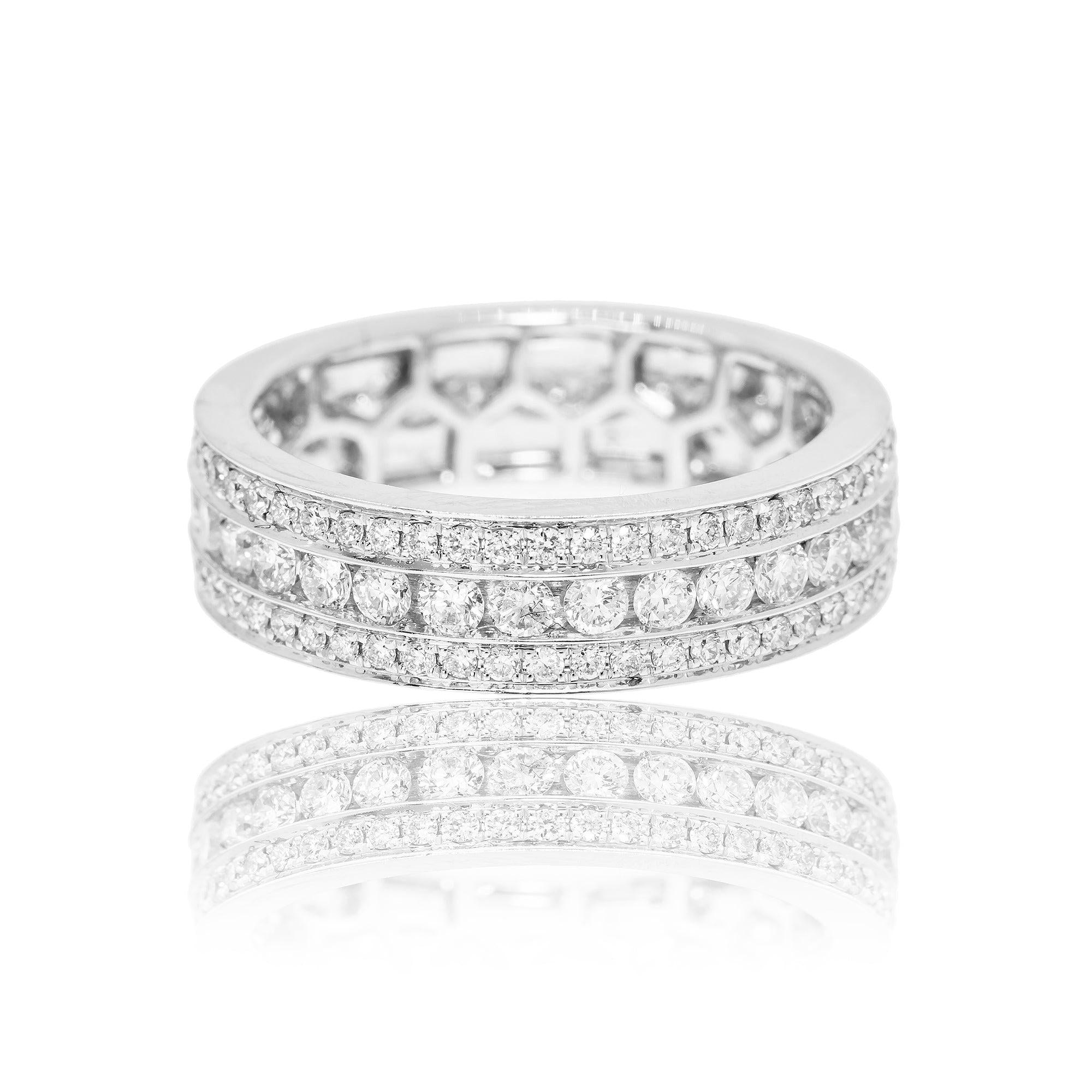 18K White Gold Ring with 1.61 CT Diamonds