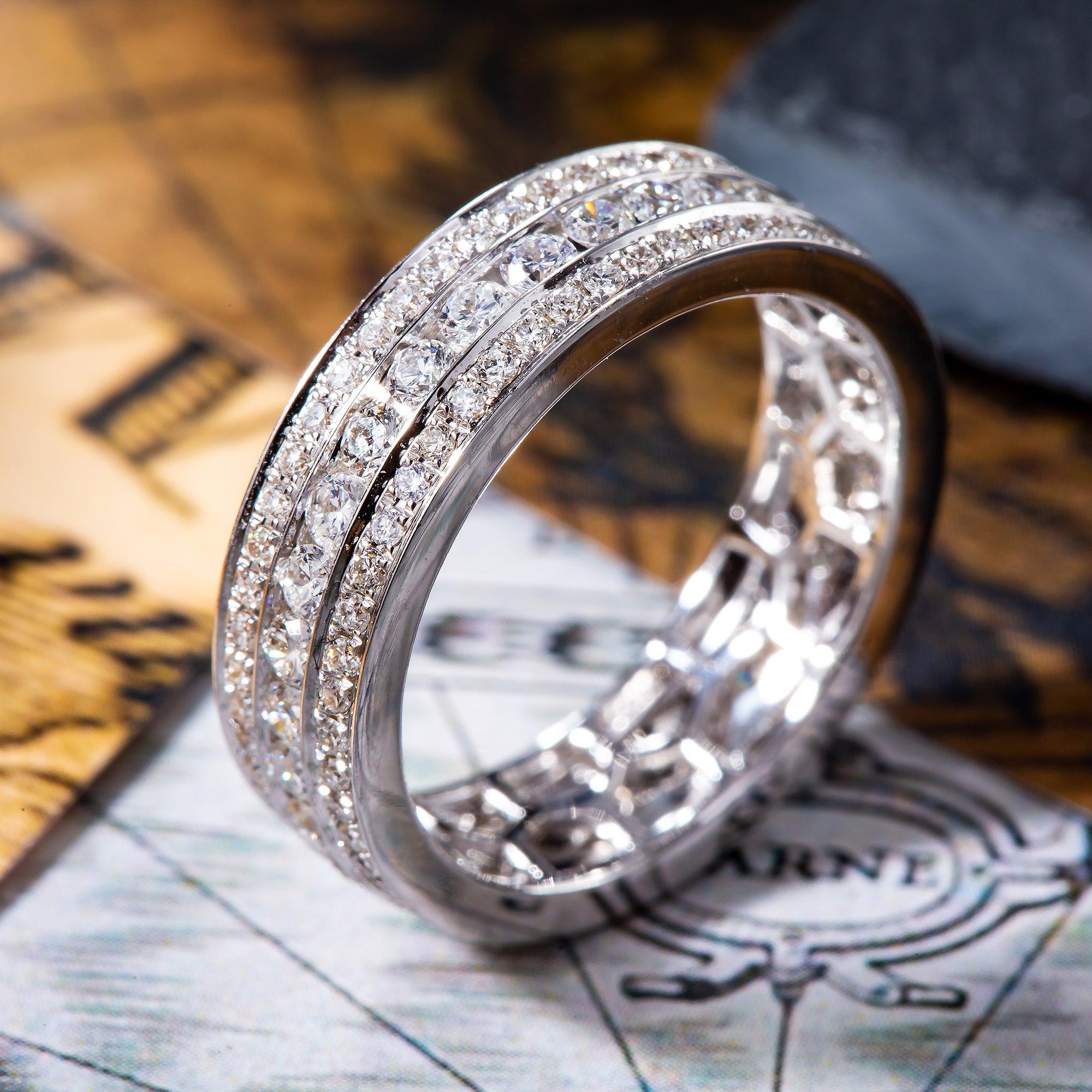 18K White Gold Ring with 1.61 CT Diamonds