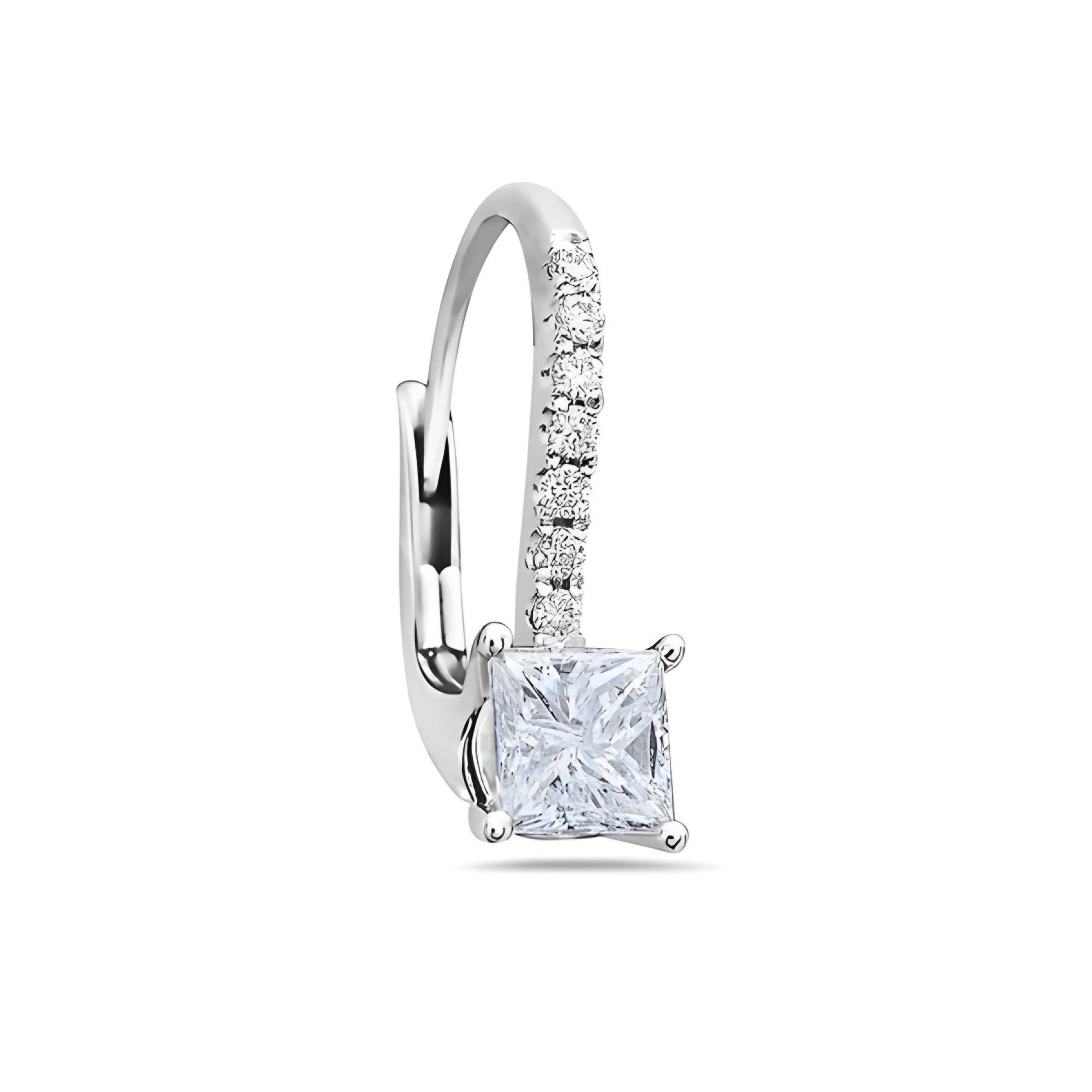 18K White Gold Earrings With Diamonds 1.07 CT