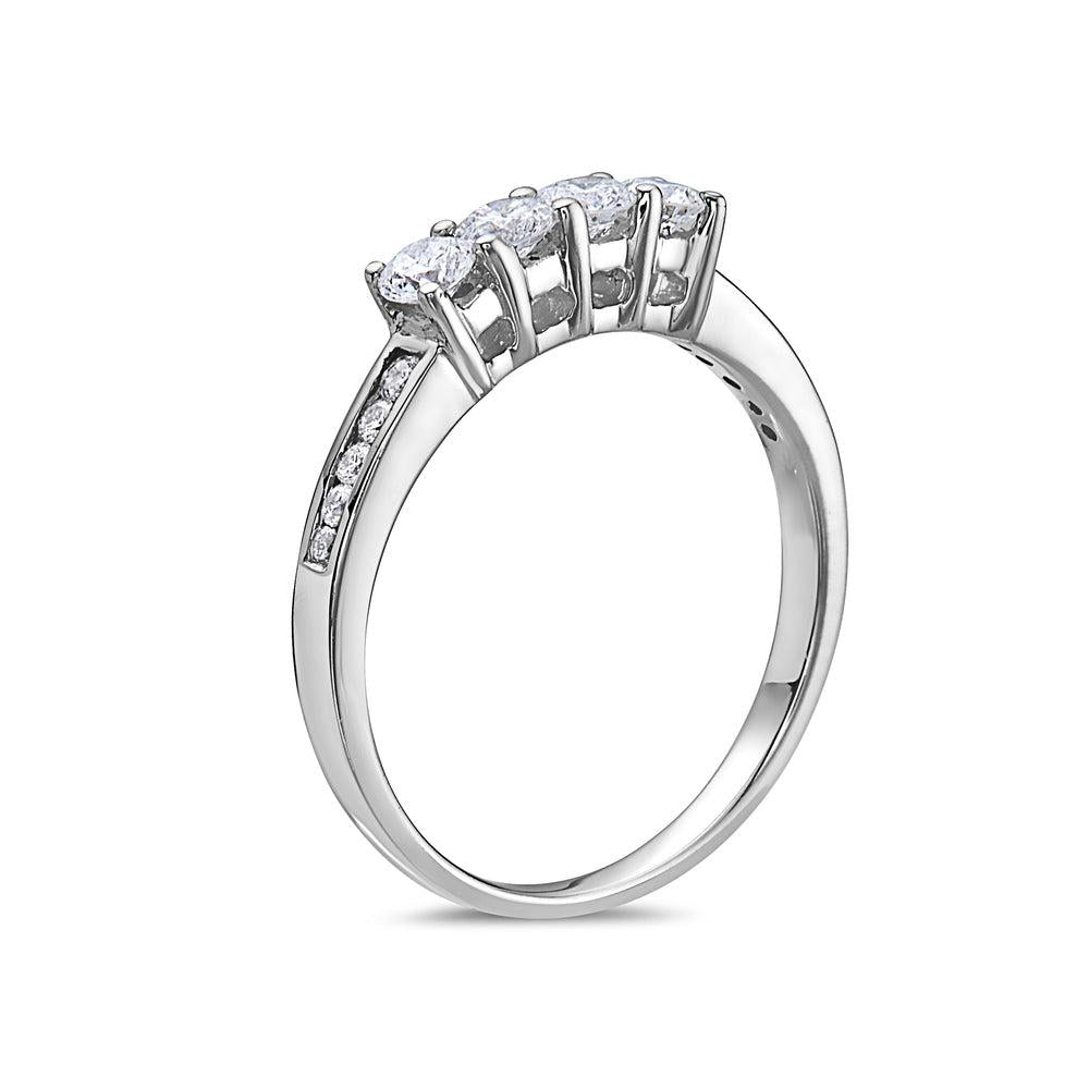 18K White Gold 0.68 CT Diamond Wedding Band