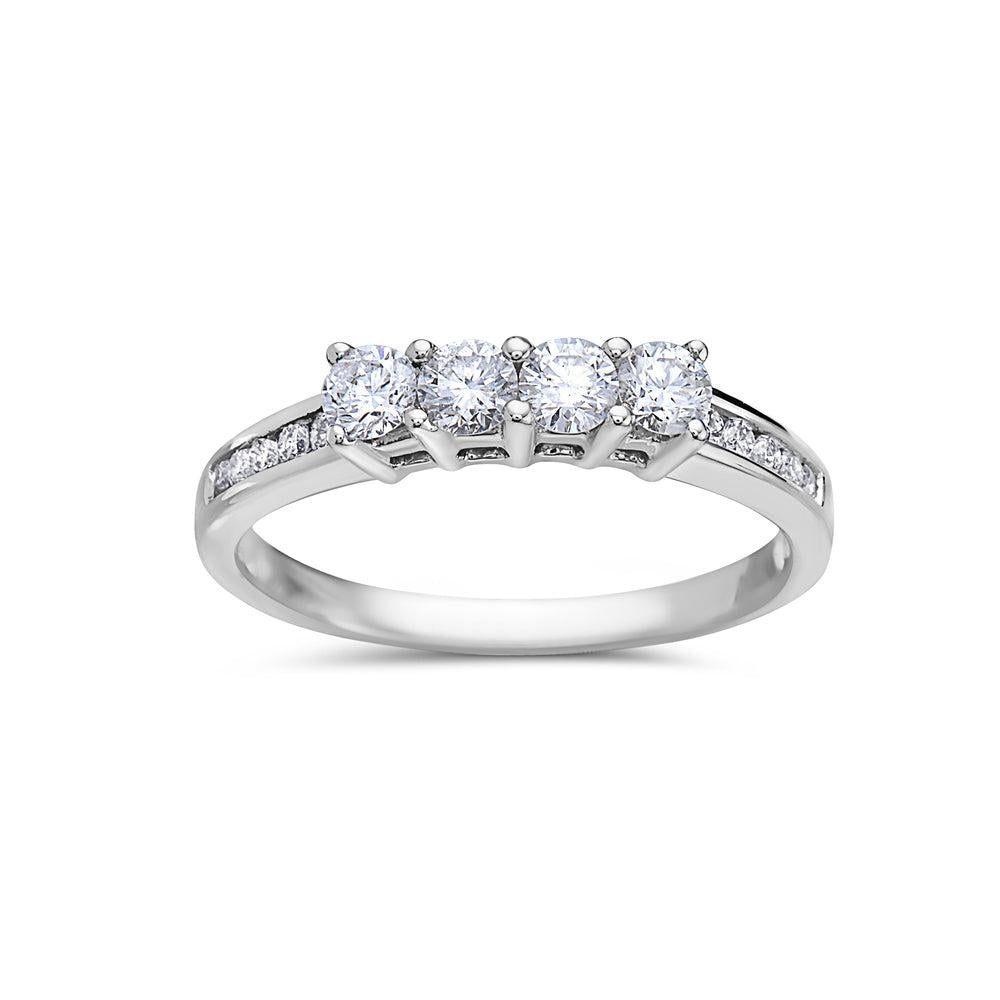 18K White Gold 0.68 CT Diamond Wedding Band