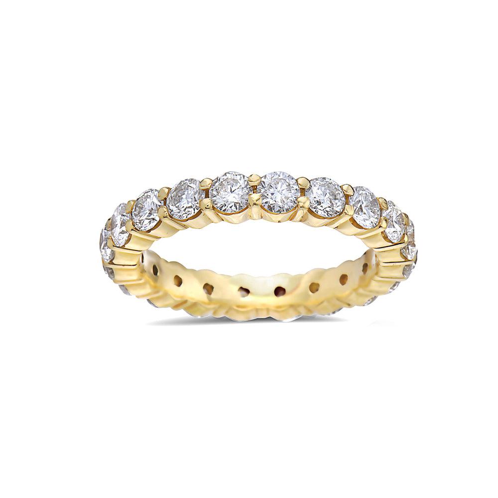 14k Yellow Gold With 2.30 CT Diamond Wedding Band