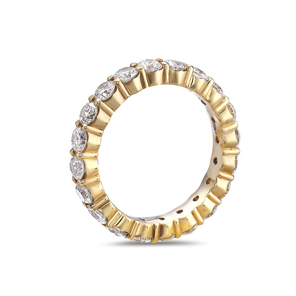 14k Yellow Gold With 2.30 CT Diamond Wedding Band