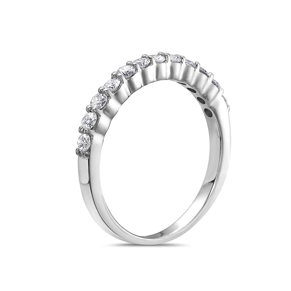18K White Gold With 0.50 CT Diamonds Wedding Band