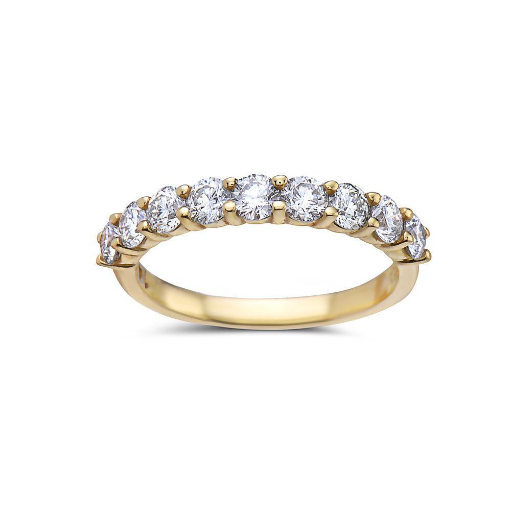 14k Yellow Gold With 1.30  CT Diamonds Wedding Band