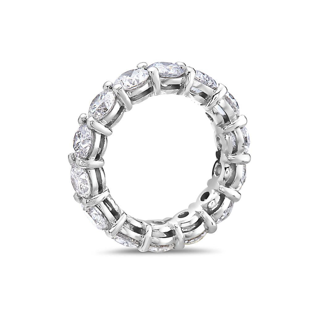 14k White Gold With 5.80 CT Diamond Wedding Band