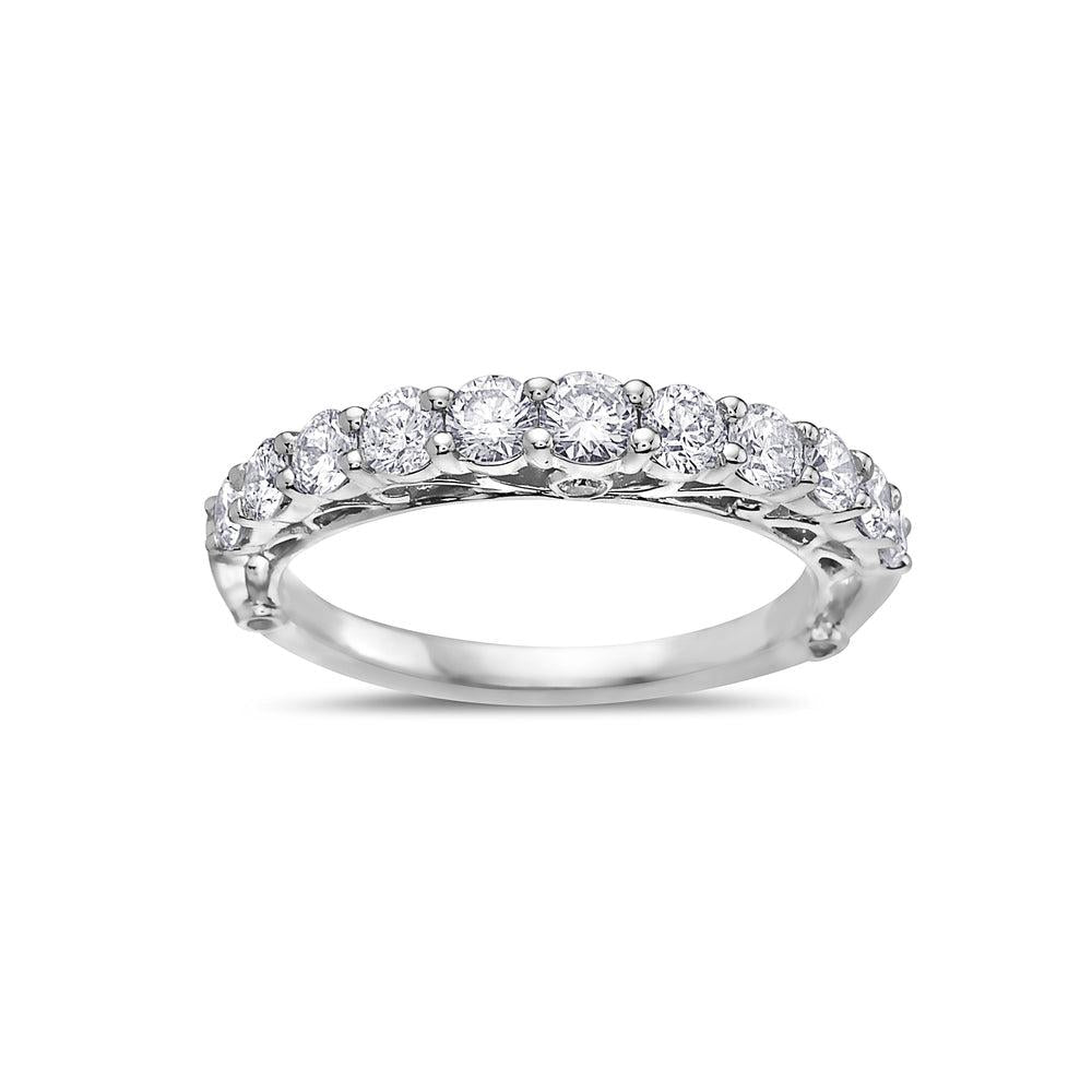 18k White Gold With 0.95 CT Diamond Wedding Band