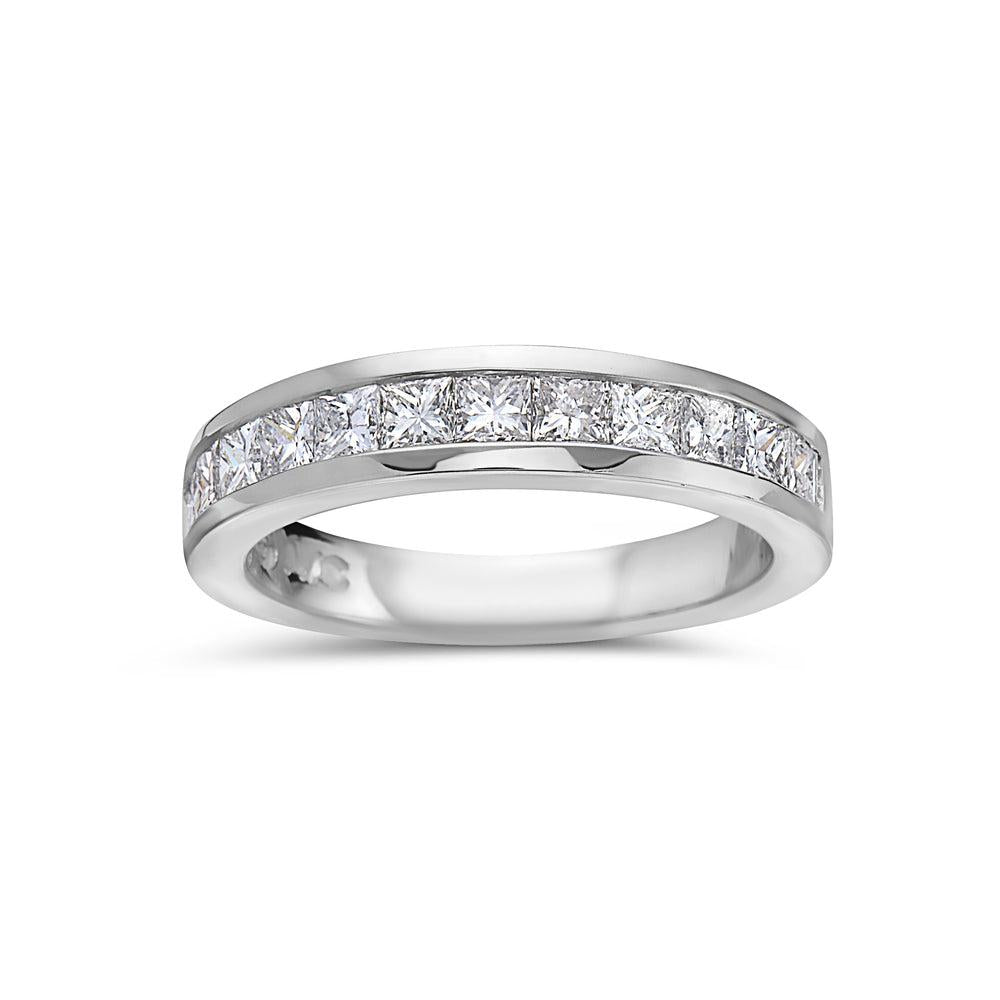 14k White gold With 1.75CT Diamond Wedding Band