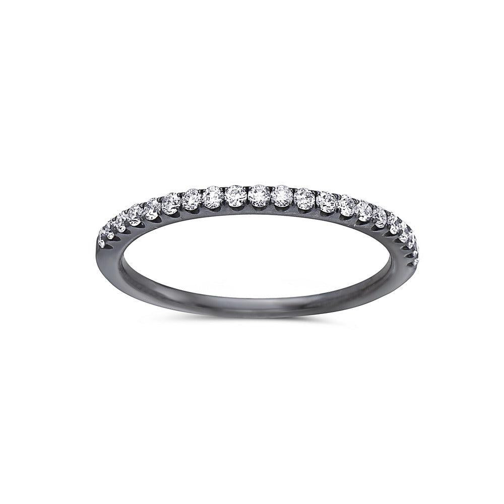 18k Black Gold Diamond 0.30 CT Wedding Band