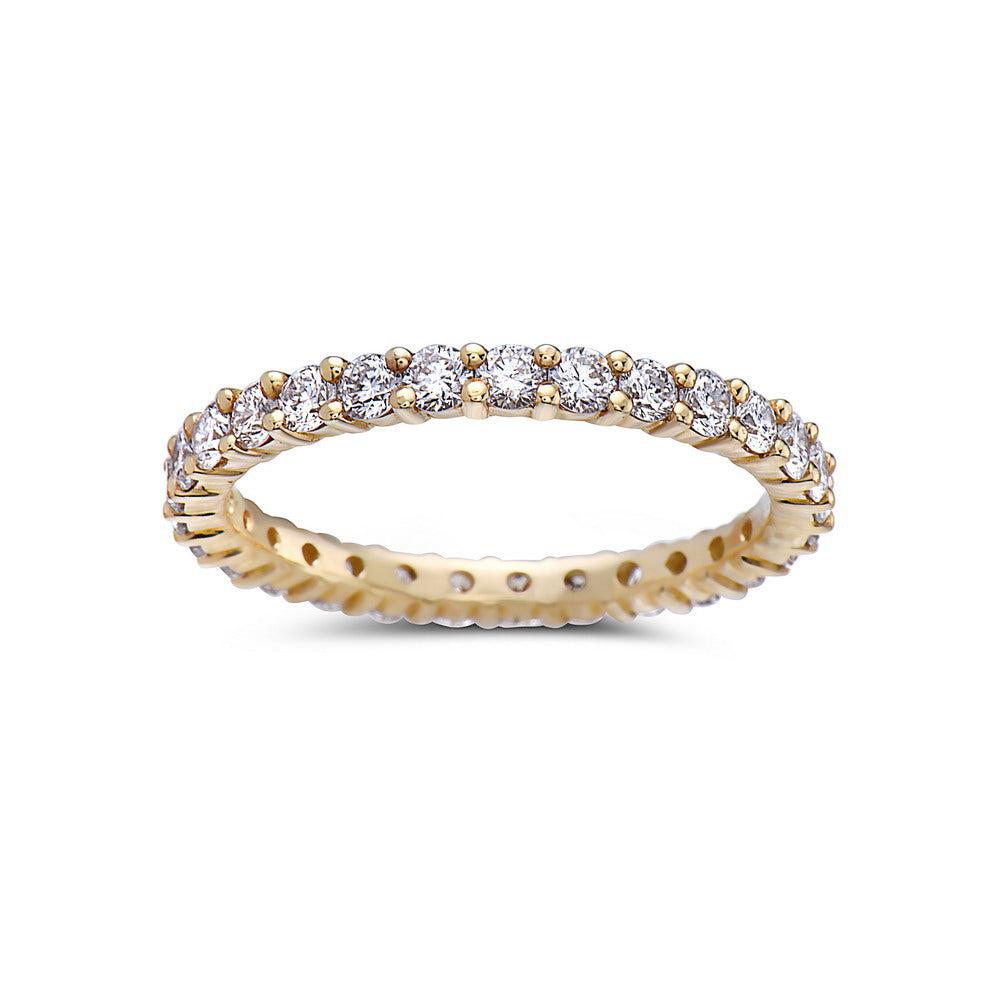 18k Yellow Gold With 1 CT Wedding Band Diamonds
