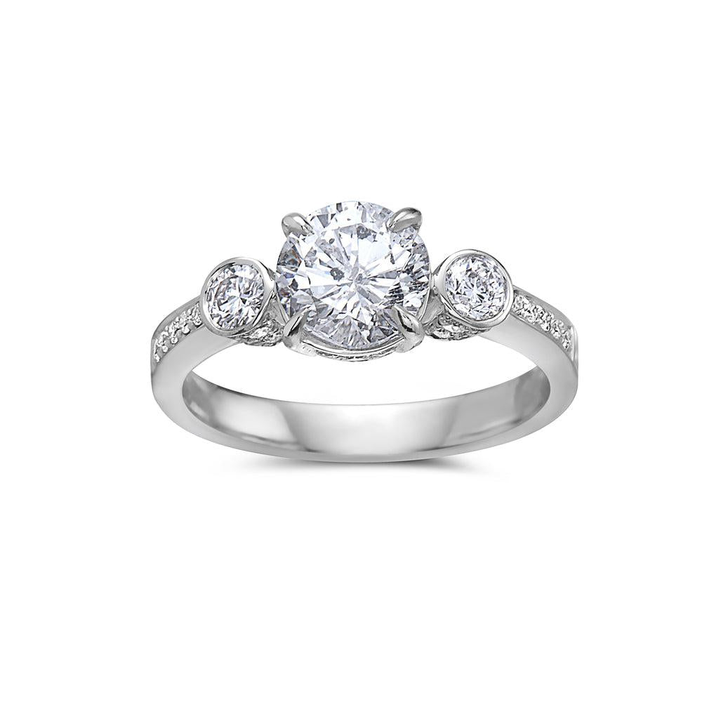 18k White Gold With 2.23 CT Engagement Ring