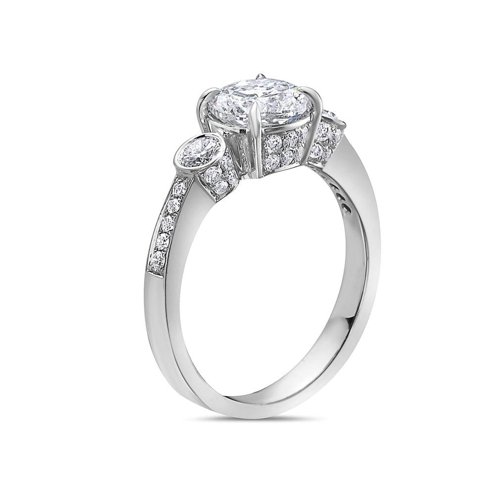 18k White Gold With 2.23 CT Engagement Ring