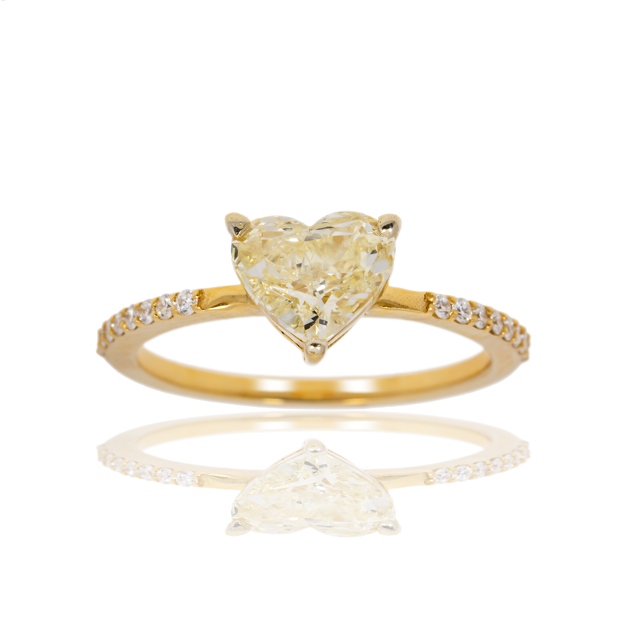 14K GOLD ROUND CLUSTER HALO DIAMOND HEART SHAPE BRIDAL SET 1.01 CTW