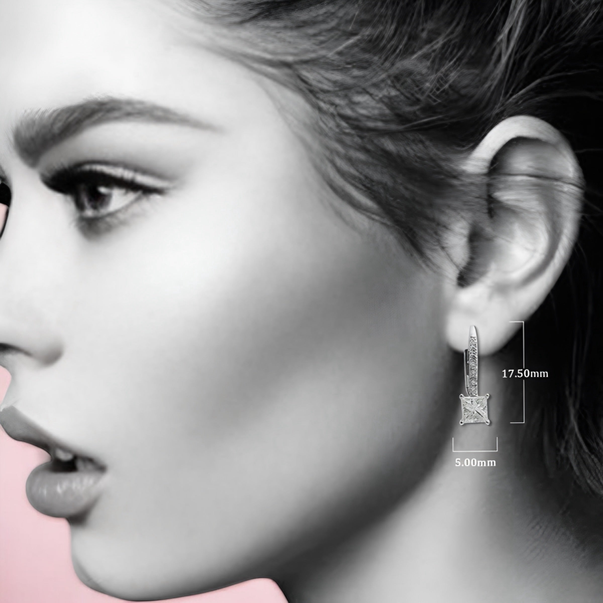 18K White Gold Earrings With Diamonds 1.07 CT