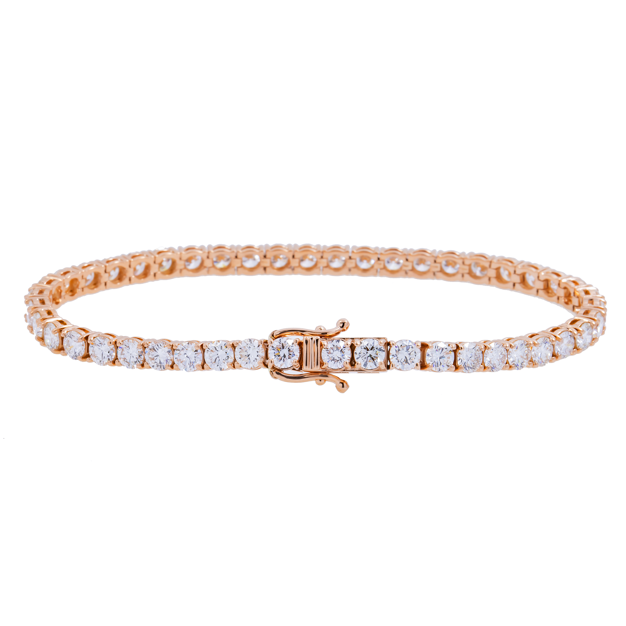 14K GOLD LAB DIAMOND TENNIS BRACELET 10.52 CT