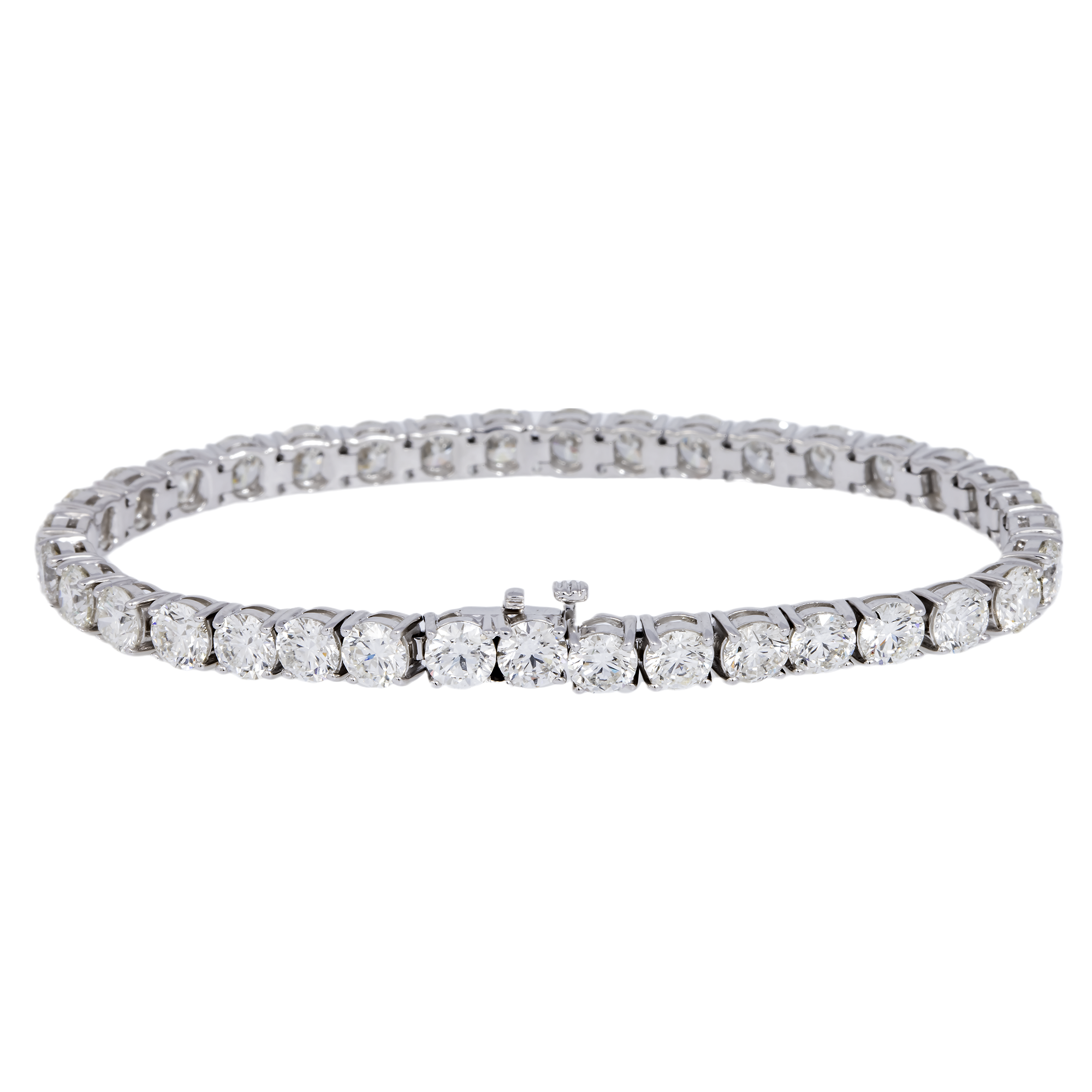 14K GOLD  LAB DIAMOND TENNIS BRACELET 15.00 CT