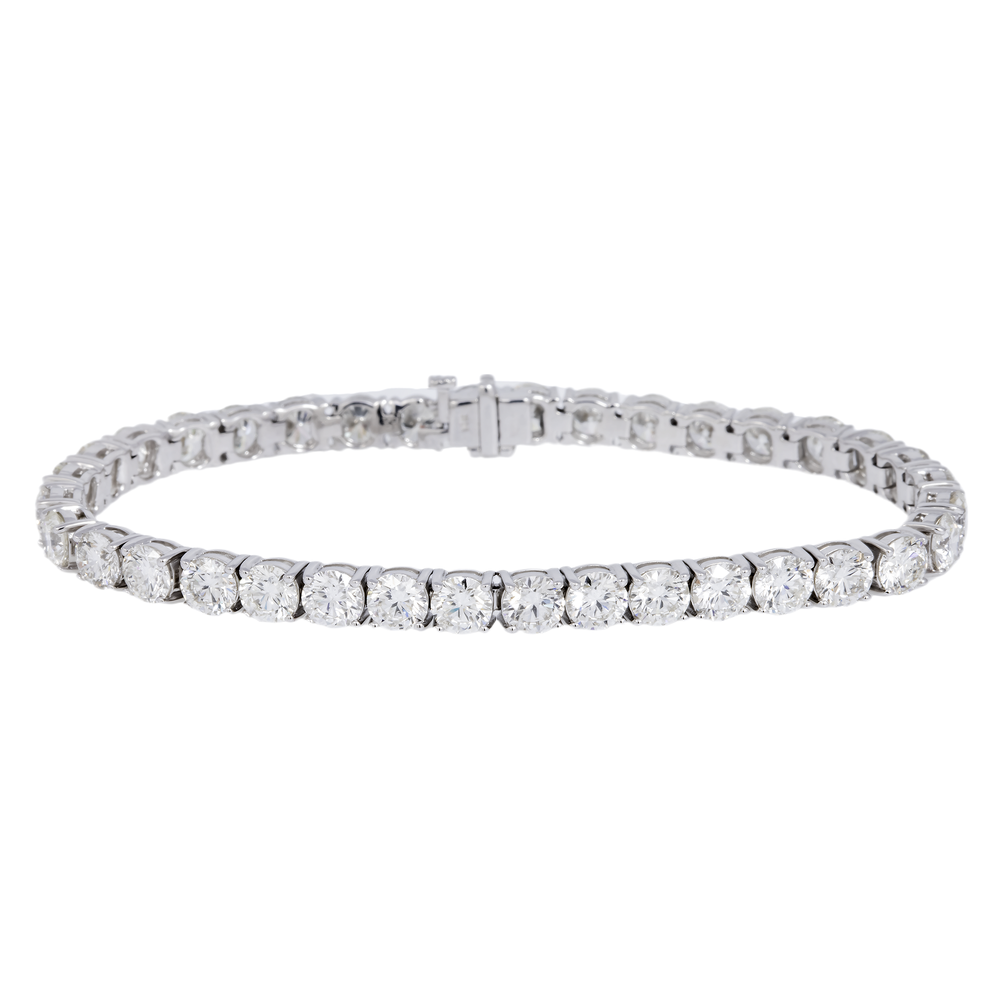 14K GOLD  LAB DIAMOND TENNIS BRACELET 15.00 CT