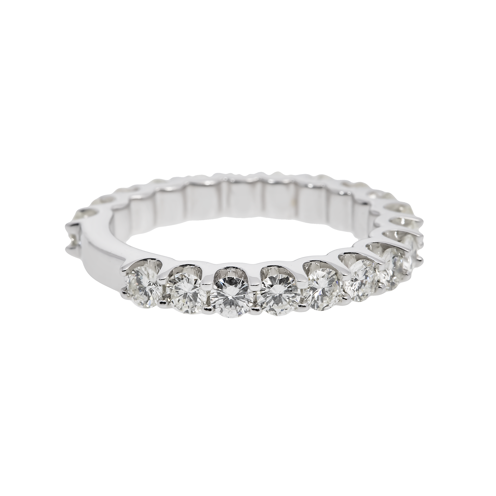 14K GOLD ROUND CUT DIAMOND WEDDING BAND 1.73 CTW