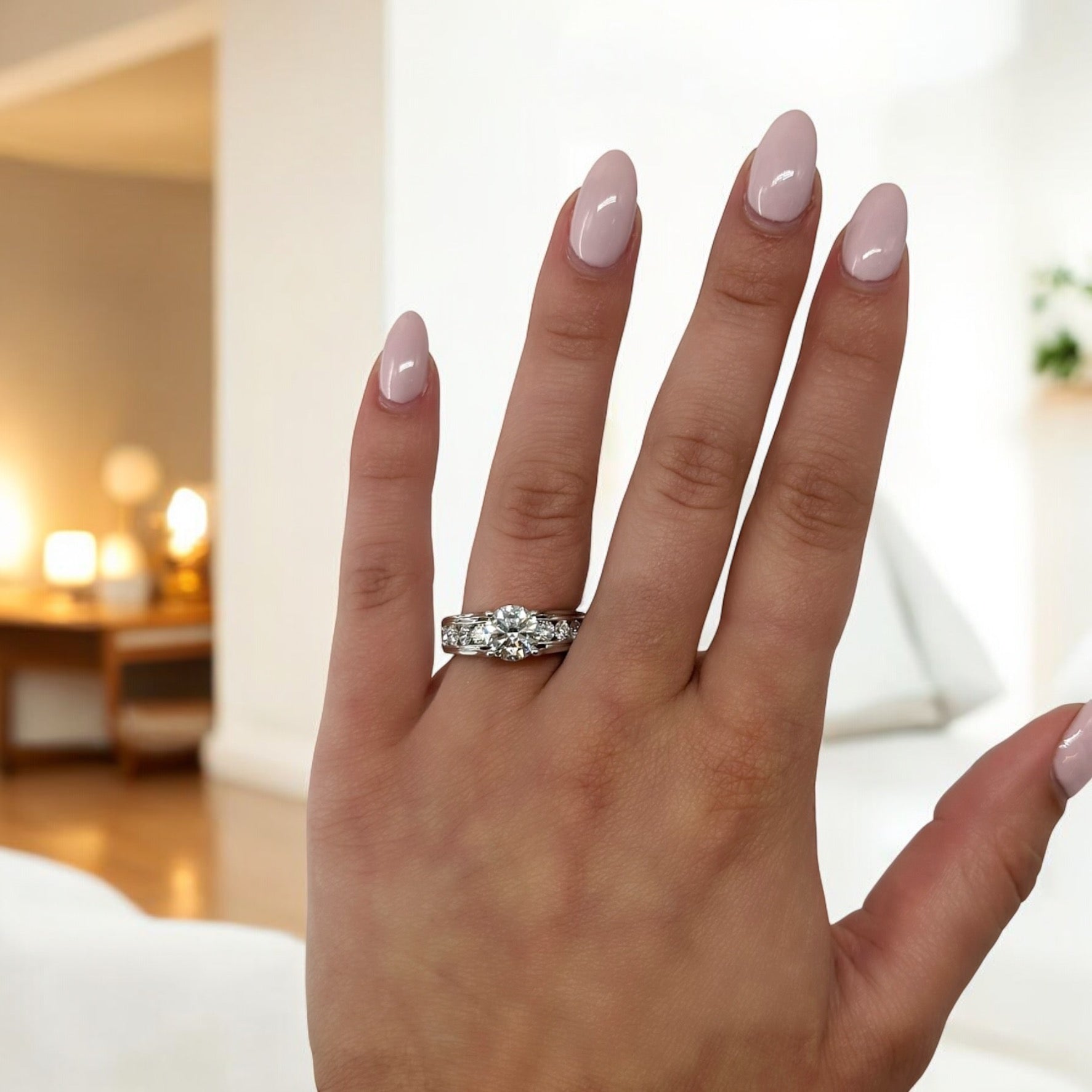 14K GOLD ROUND CUT LAB DIAMOND ENGAGEMENT RING 2.04 CTW