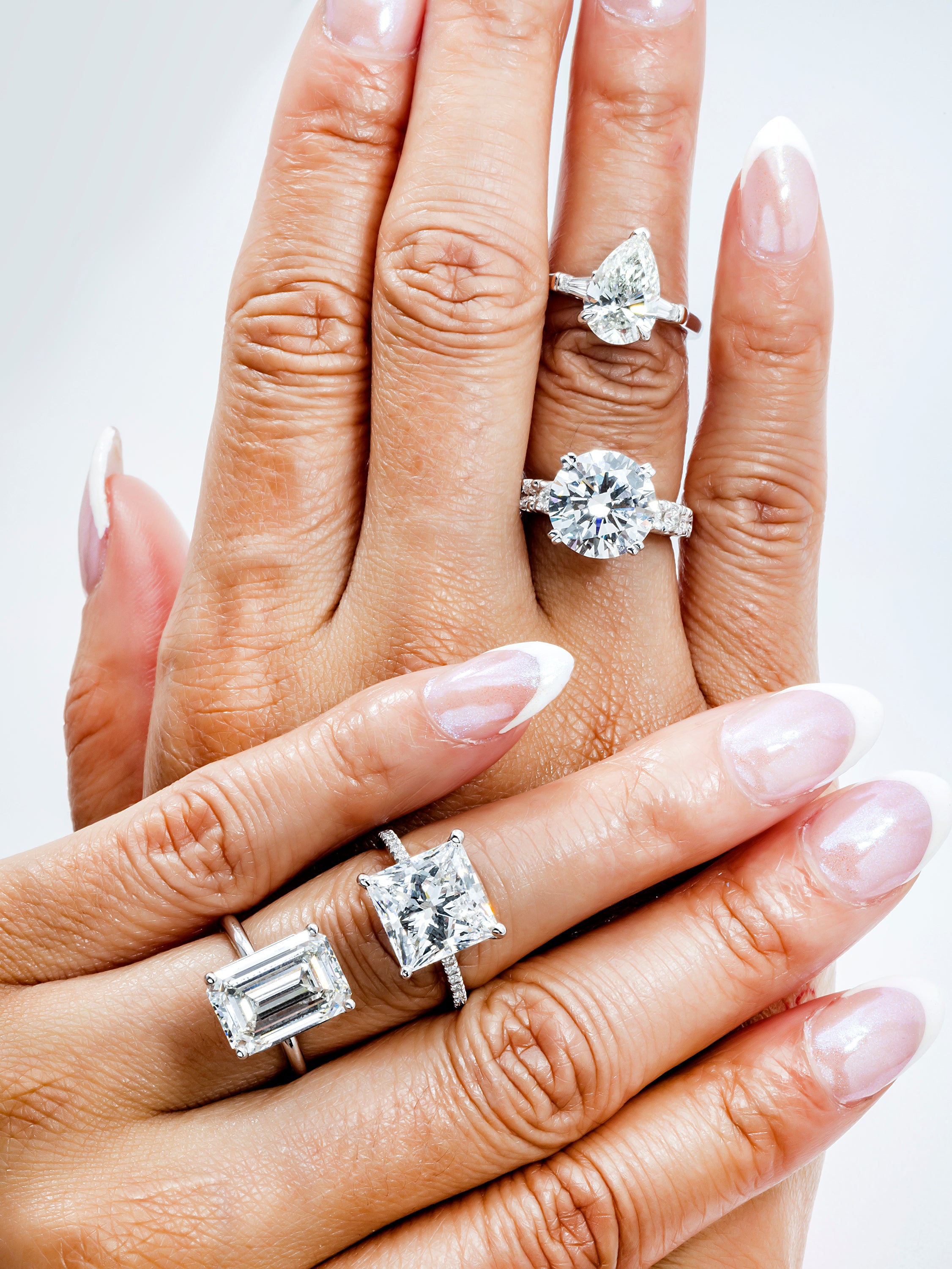 14K GOLD PRINCESS CUT LAB DIAMOND ENGAGEMENT RING 8.41 CTW