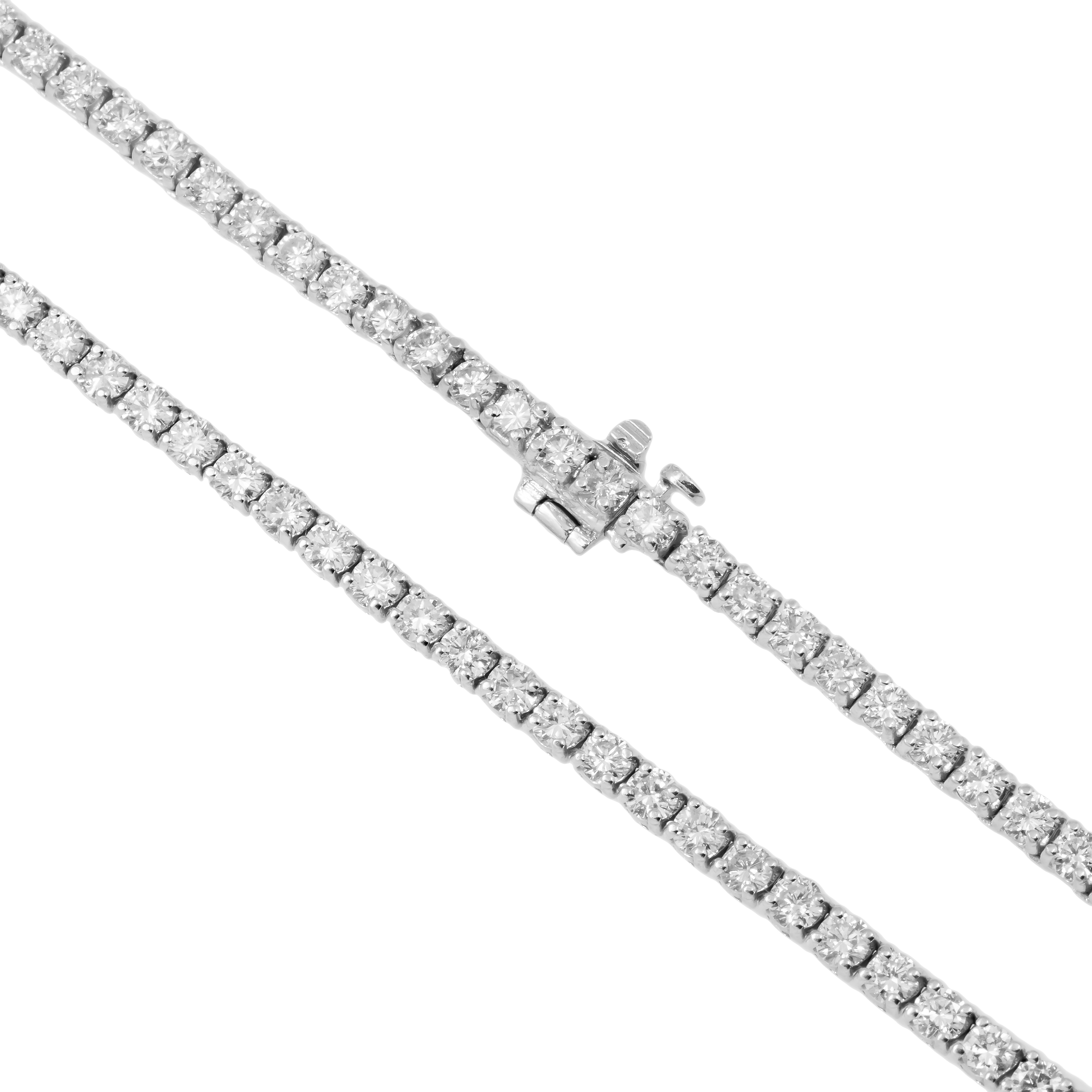 14K GOLD LAB DIAMOND TENNIS CHAIN 12.50 CT